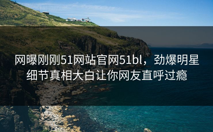 网曝刚刚51网站官网51bl，劲爆明星细节真相大白让你网友直呼过瘾