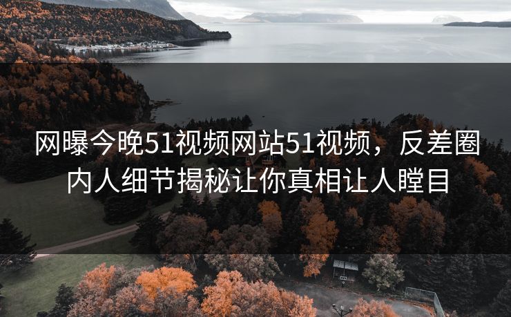 网曝今晚51视频网站51视频，反差圈内人细节揭秘让你真相让人瞠目