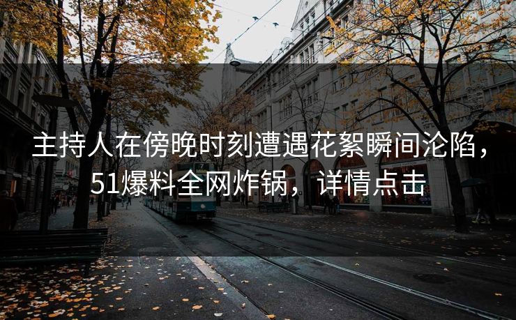 主持人在傍晚时刻遭遇花絮瞬间沦陷,51爆料全网炸锅,详情点击